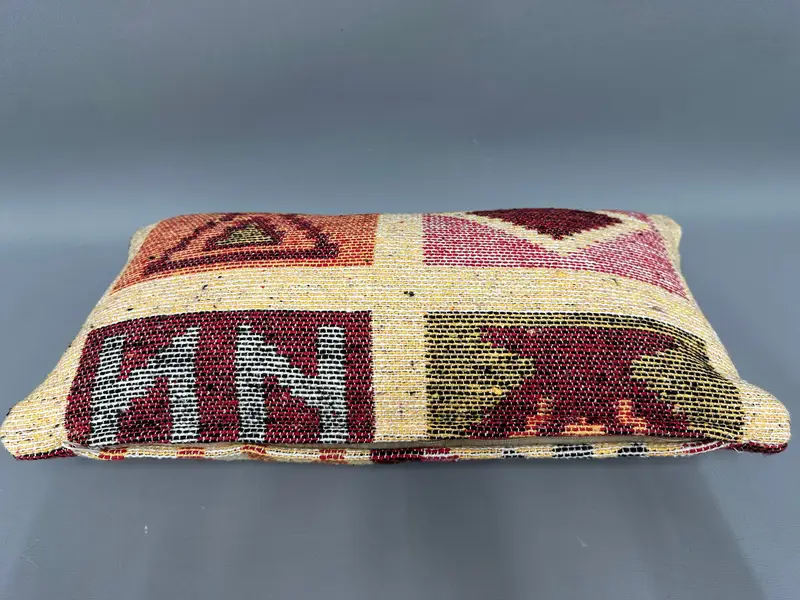 Turkish Pillow, 10x20 Yellow Cushion Case, Christmas Cushion, Kilim Pillow Cover, Boho Pillow, Pillow Cover, Yoga Cushion Cover - 7