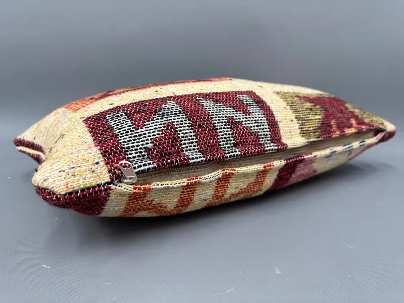 Turkish Pillow, 10x20 Yellow Cushion Case, Christmas Cushion, Kilim Pillow Cover, Boho Pillow, Pillow Cover, Yoga Cushion Cover - 6