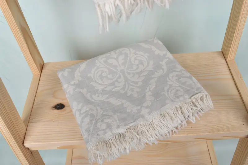 Travel towel, Bridal Shower Gift, Christmas Gift, Extra large Turkish bath towel, Holiday Towel, 68x36 Cotton Baroque Towel, Fouta towel, Spa Towel - 6