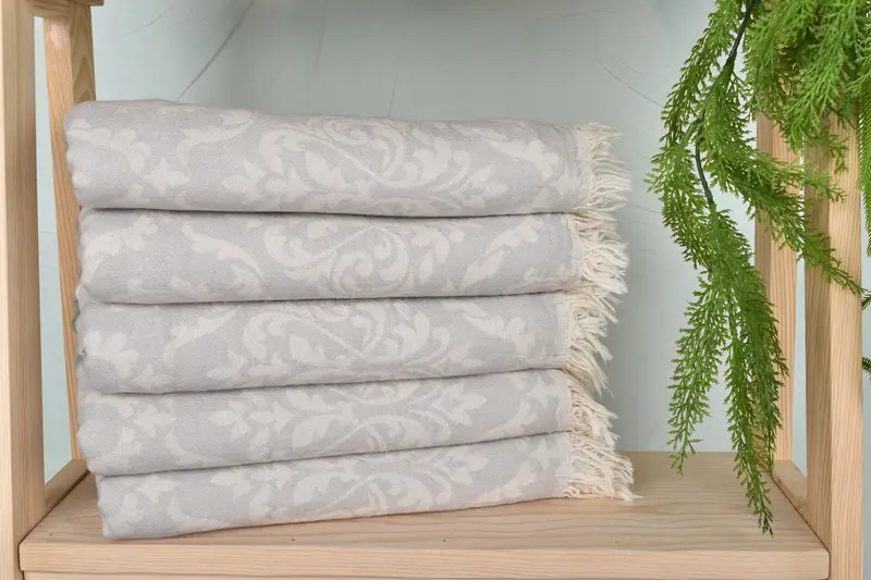 Travel towel, Bridal Shower Gift, Christmas Gift, Extra large Turkish bath towel, Holiday Towel, 68x36 Cotton Baroque Towel, Fouta towel, Spa Towel - 3