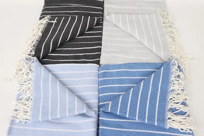 Handmade Turkish Towel, Cute Beach Towel, Personalized Wedding Gift, Bathroom Towel, Cotton towel, 70x40 Cotton Striped Towel, Sand-free towel - 5