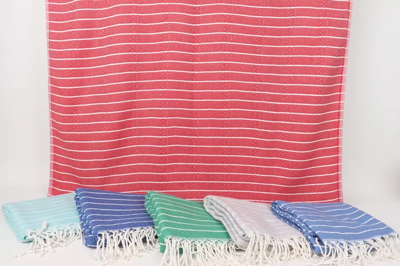 Handmade Turkish Towel, Cute Beach Towel, Personalized Wedding Gift, Bathroom Towel, Cotton towel, 70x40 Cotton Striped Towel, Sand-free towel - 8