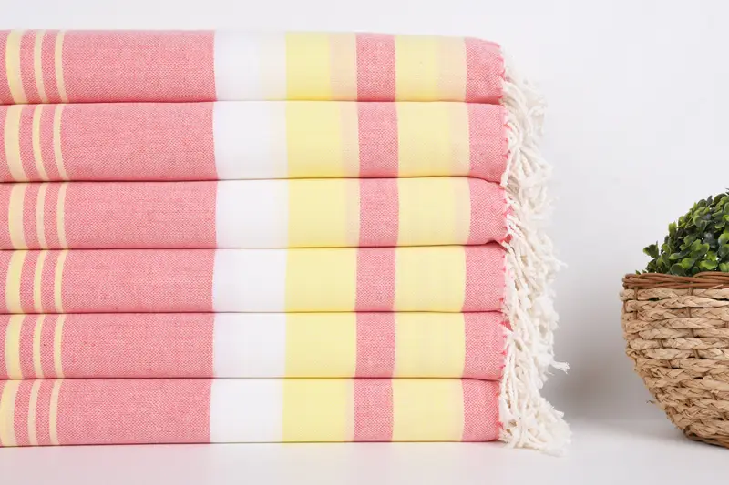 Housewarming Gift, Personalized Gift For Him, 70x40 Cotton Striped Towel, Girls Weekend Favors, Beach towel, Bridesmaid Gift Towel, Organic towel - 2