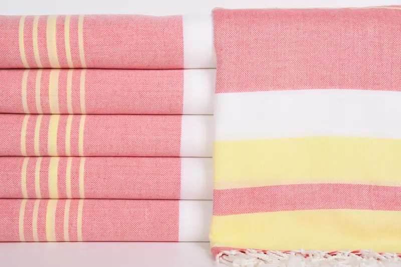 Housewarming Gift, Personalized Gift For Him, 70x40 Cotton Striped Towel, Girls Weekend Favors, Beach towel, Bridesmaid Gift Towel, Organic towel - 1