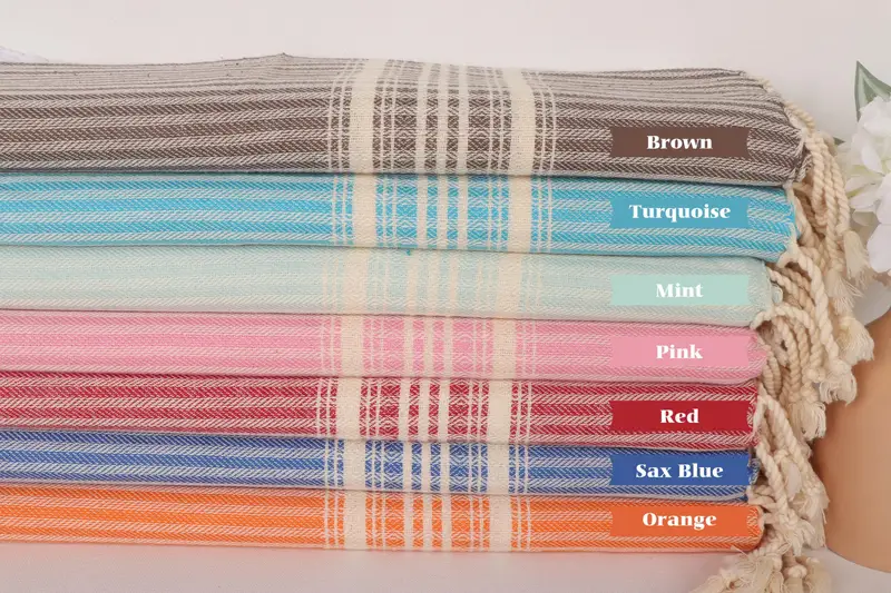 Custom Hand Towel, 40x18 Cotton Striped Towel, Best Friend Christmas Gift, Bachelorette Towel, Personalized Kitchen Towel, Monogrammed Hand Towel - 2