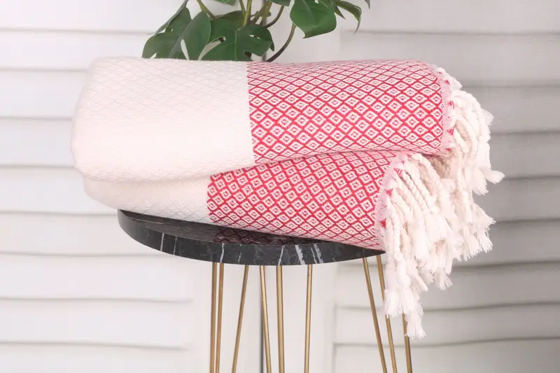 Gift For Wedding Day, Wedding Gifts Towel, Thin towel, 70x36 Linen Diamond Towel, Hammam Towel USA, Handmade Gift, Kids Beach Towel, Fouta towel - 3