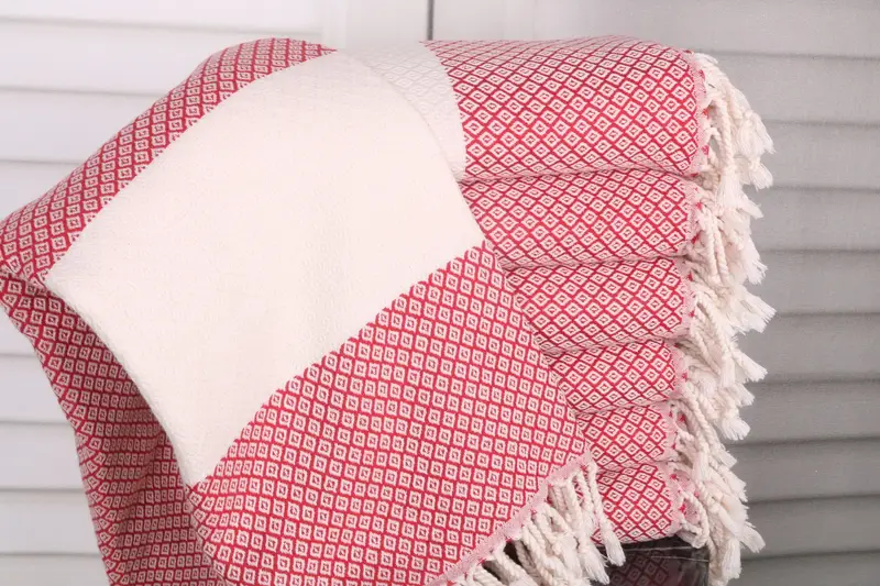 Gift For Wedding Day, Wedding Gifts Towel, Thin towel, 70x36 Linen Diamond Towel, Hammam Towel USA, Handmade Gift, Kids Beach Towel, Fouta towel - 1