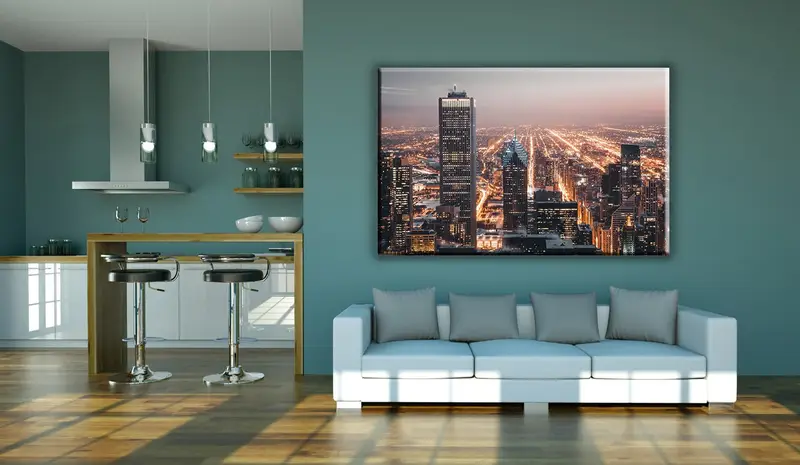 New York Night Decor Table , Wall Art Canvas, Tower Canvas, Wall Hanging Decor,Night Street Canvas , Home Decor Wall Art, Framed Painting, - 6