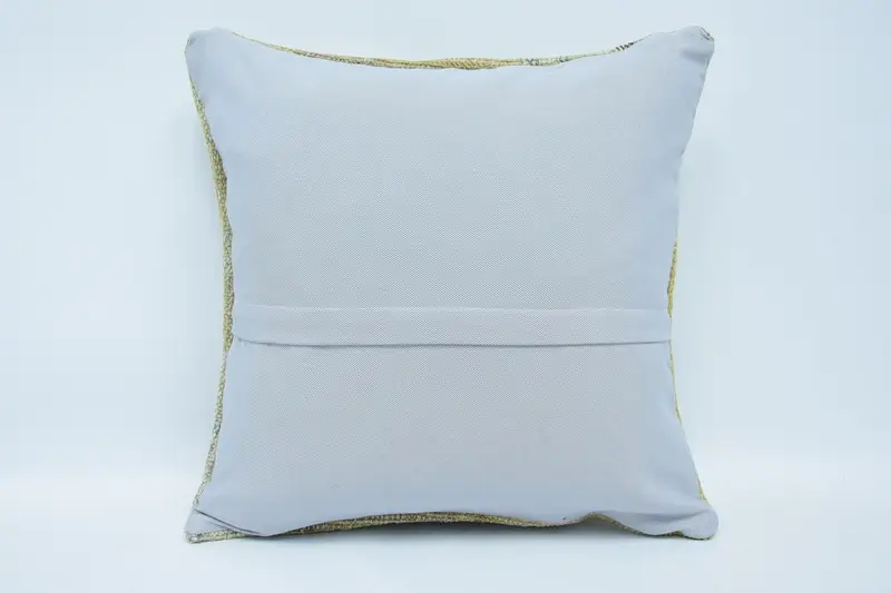 Boho Pillow Sham Cover, Kilim Cushion Sham, Pillow Cover, Boho Pillow, Armchair Pillow Cover, 18x18 Beige Cushion, Comfy Throw Cushion Case - 6