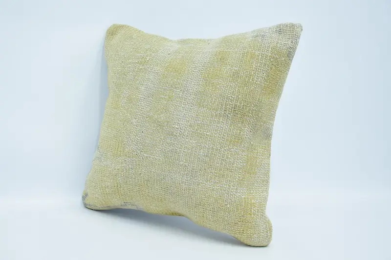Boho Pillow Sham Cover, Kilim Cushion Sham, Pillow Cover, Boho Pillow, Armchair Pillow Cover, 18x18 Beige Cushion, Comfy Throw Cushion Case - 4