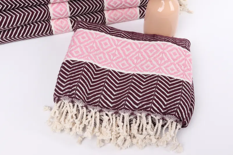 Turkish Towel USA, Bridal Shower Favor, Turkish Bath Towel USA, Lightweight Turkish towel, Gym Towel, 70x40 Cotton Chevron Towel, Personalized Gift - 5