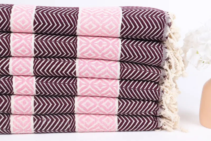 Turkish Towel USA, Bridal Shower Favor, Turkish Bath Towel USA, Lightweight Turkish towel, Gym Towel, 70x40 Cotton Chevron Towel, Personalized Gift - 3