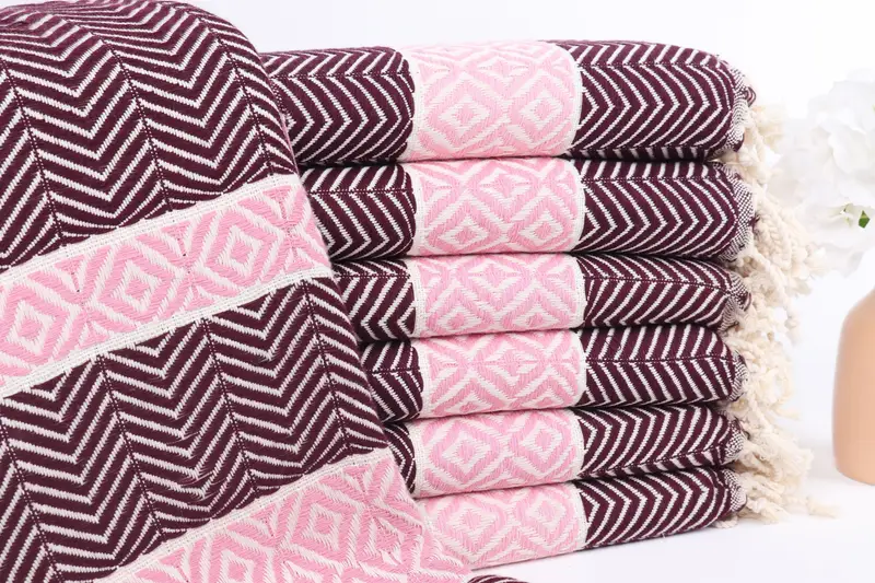 Turkish Towel USA, Bridal Shower Favor, Turkish Bath Towel USA, Lightweight Turkish towel, Gym Towel, 70x40 Cotton Chevron Towel, Personalized Gift - 1