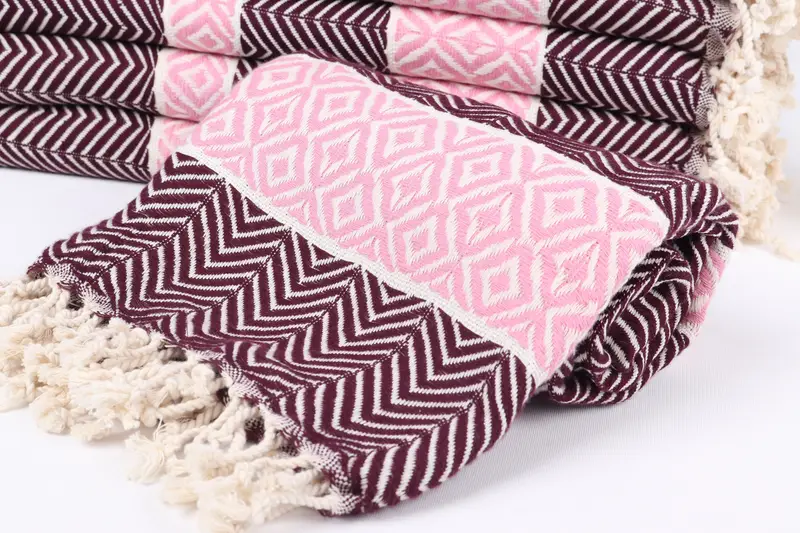 Turkish Towel USA, Bridal Shower Favor, Turkish Bath Towel USA, Lightweight Turkish towel, Gym Towel, 70x40 Cotton Chevron Towel, Personalized Gift - 4