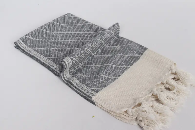 Turkish Towel Monogram, 36x18 Cotton Geometric Towel, Small Bath Towels, Personalized Bridesmaid Gift, Monogram Kitchen Towel, Monogram Hand Towel - 6