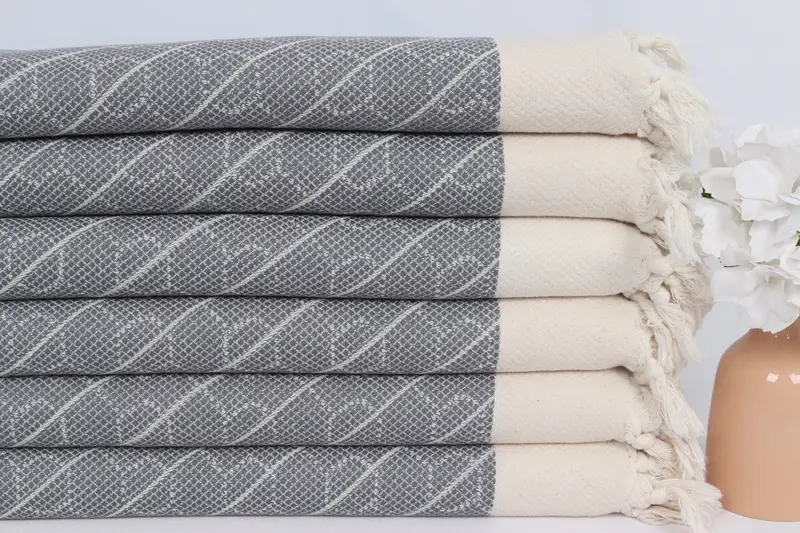Turkish Towel Monogram, 36x18 Cotton Geometric Towel, Small Bath Towels, Personalized Bridesmaid Gift, Monogram Kitchen Towel, Monogram Hand Towel - 3