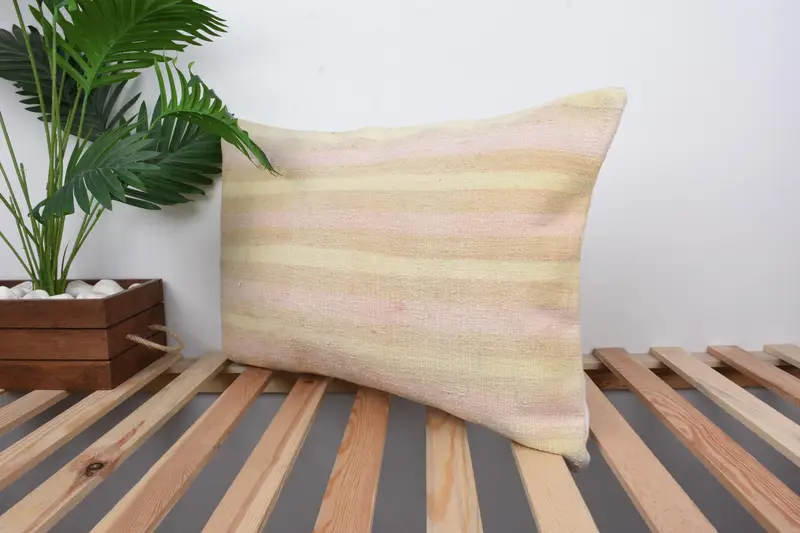 Boho Pillow Sham Cover, Pillow Case, Neutral Throw Cushion, 16x24 White Cushion, Vintage Pillow, Interior Designer Pillow, Cozy Throw Cushion Case - 5