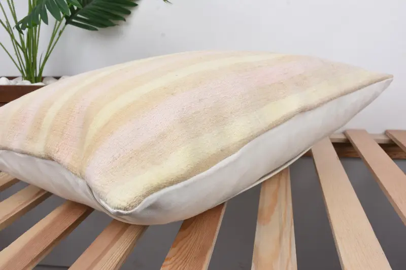 Boho Pillow Sham Cover, Pillow Case, Neutral Throw Cushion, 16x24 White Cushion, Vintage Pillow, Interior Designer Pillow, Cozy Throw Cushion Case - 6