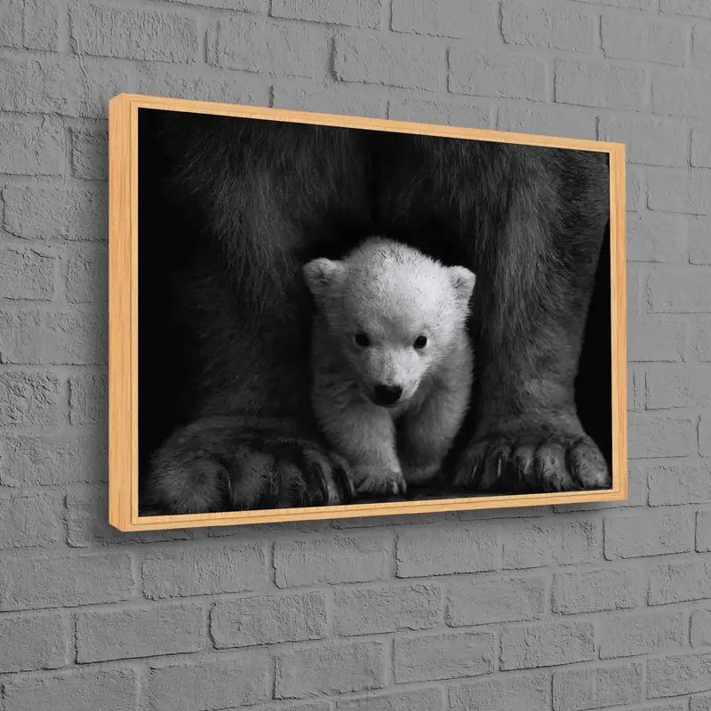 Elegant Polar Bear Canvas: Wild Nature Animal Photography Art