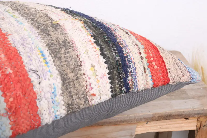 Pillow for Sofa, Sustainable Pillow Sham, Southwestern Pillow Case, Vintage Kilim Throw Pillow, 18x18 Red Pillow Sham, Pillow for Couch, Pillow Sham - 6