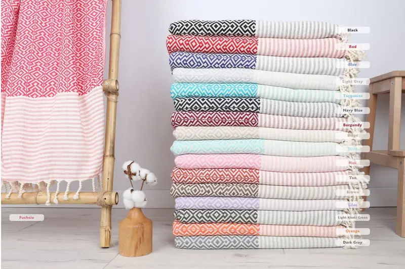 Welcome Wedding Gift, Personalized Gifts, Spa Towel, 76x38 Cotton Diamond Towel, Custom Wedding Gifts, Turkish beach towel, Beach Theme Wedding Gift