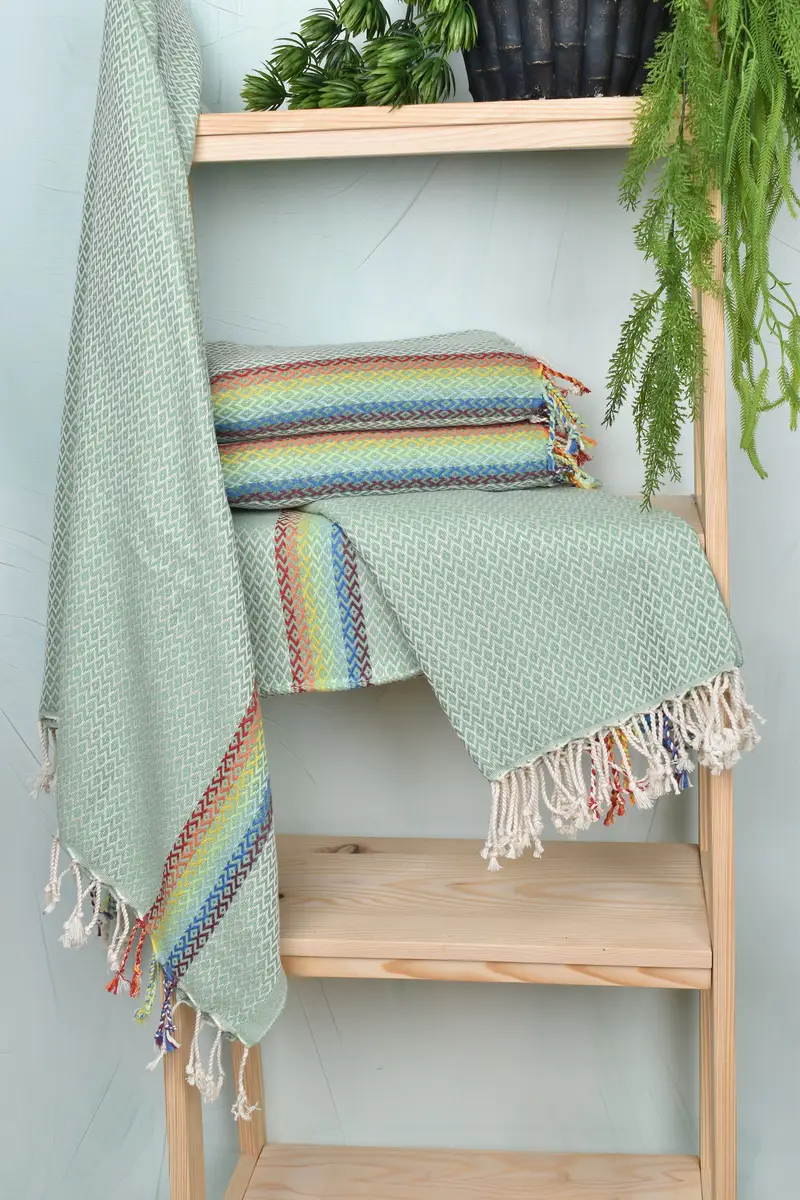 Embroidery Towels, Personalized Gift, 70x40 Cotton Diamond Towel, Large Turkish Towel, Personalized Bridesmaid Beach Towel, Lightweight towel - 7