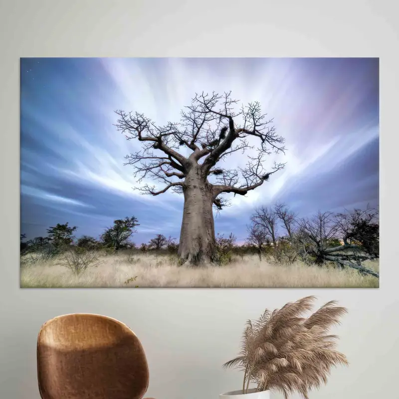 Elegante Leinwand mit Küstenbäumen: Die Ruhe der Natur in lebendigem Druck