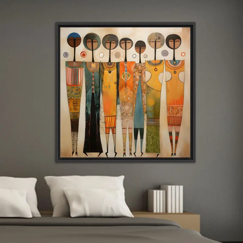 Abstrakte Boho-Leinwand: Surrealer Minimal-Kunstdruck für die Inneneinrichtung