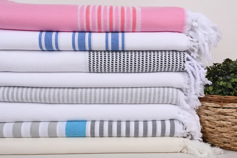 Wedding Gift Ideas, Personalized Beach Towel, Personalized Bridesmaid Gift, Organic Turkish towel, Hammam Towel USA, 70x40 Cotton Set of 8 Towel - 2