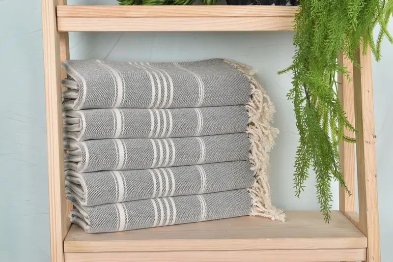 Travel towel, Monogram Towels, Birthday Gift, Quick-Dry Beach Towel, Monogrammed Turkish Towel, 70x40 Cotton Striped Towel, Large Turkish Towel - 1