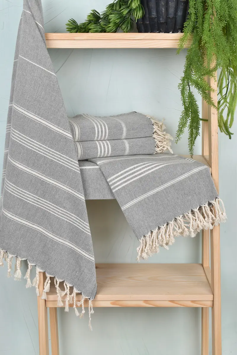 Travel towel, Monogram Towels, Birthday Gift, Quick-Dry Beach Towel, Monogrammed Turkish Towel, 70x40 Cotton Striped Towel, Large Turkish Towel - 6