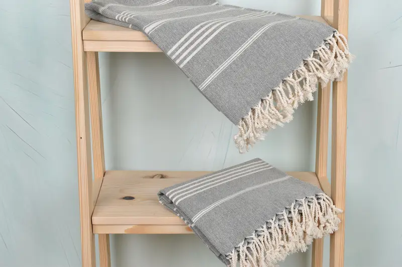 Travel towel, Monogram Towels, Birthday Gift, Quick-Dry Beach Towel, Monogrammed Turkish Towel, 70x40 Cotton Striped Towel, Large Turkish Towel - 5