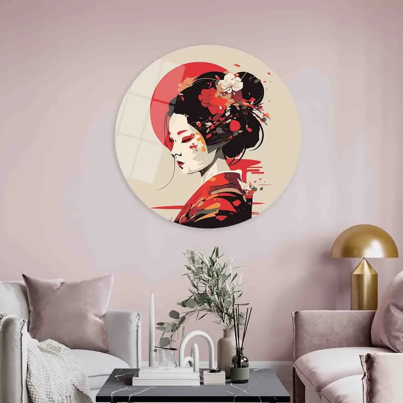 Elegant Geisha Canvas: Trendy Japanese Art Print