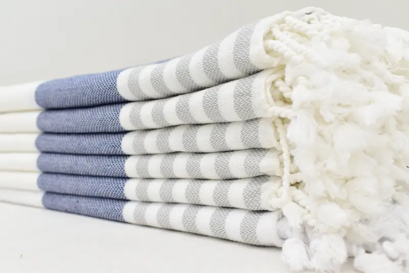 40x24 Cotton Striped Towel, Home Decor Towel, Wedding Gift Kitchen Towel, Personalized Dish Towel, Small Bath Towels, Monogram Kitchen Towel - 4