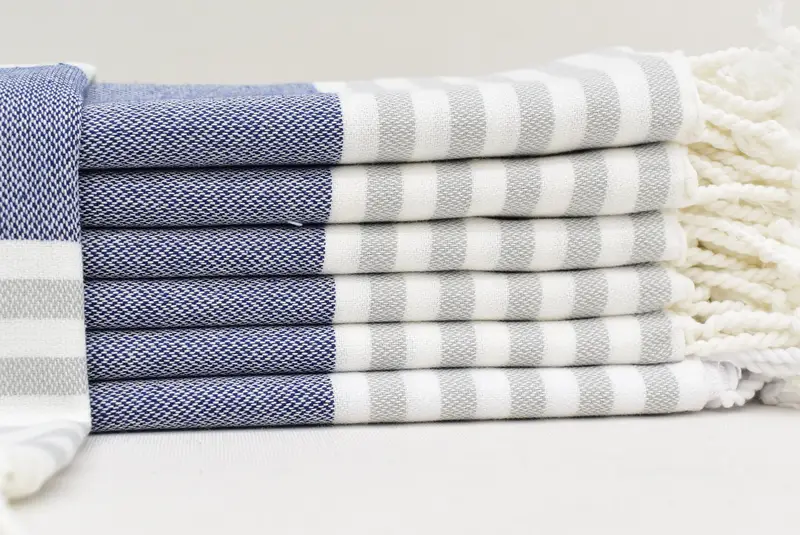 40x24 Cotton Striped Towel, Home Decor Towel, Wedding Gift Kitchen Towel, Personalized Dish Towel, Small Bath Towels, Monogram Kitchen Towel - 1
