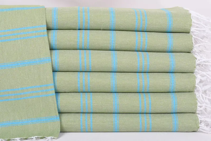 Türk çay havlu, erkek arkadaş hediyesi, kişiselleştirilmiş el havlu, 40x24 pamuklu çizgili havlu, nedime hediyesi, iyilik için düğün, monogramlı el havlu - 1
