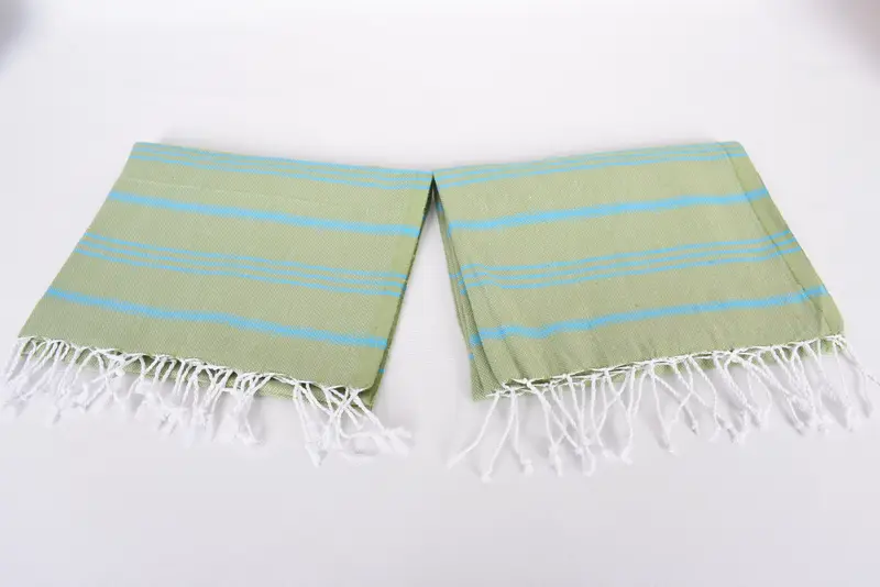 Türk çay havlu, erkek arkadaş hediyesi, kişiselleştirilmiş el havlu, 40x24 pamuklu çizgili havlu, nedime hediyesi, iyilik için düğün, monogramlı el havlu - 6