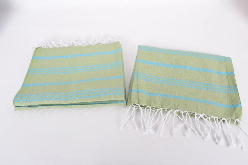 Türk çay havlu, erkek arkadaş hediyesi, kişiselleştirilmiş el havlu, 40x24 pamuklu çizgili havlu, nedime hediyesi, iyilik için düğün, monogramlı el havlu - 7