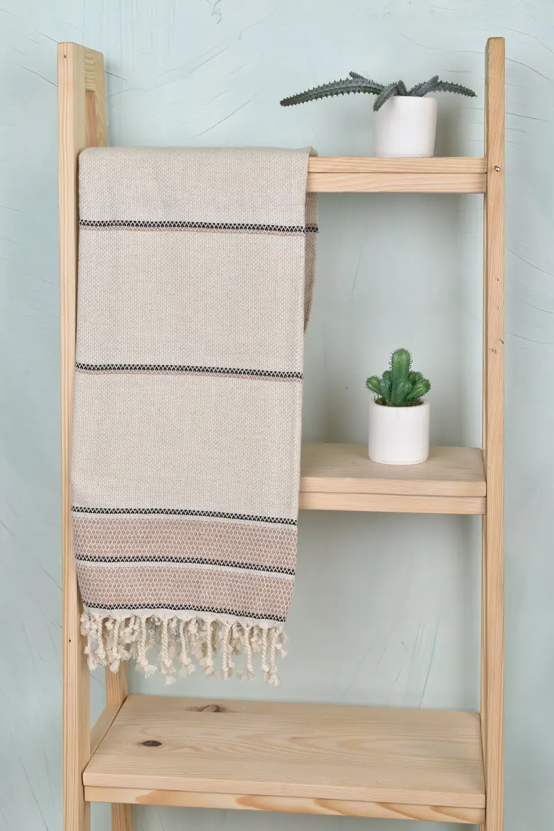 Best spa Turkish towel for luxury home decor, Gifts For Him, Bridal Party Gifts, Best Beach Towel, Turkish Towel USA, 70x36 Linen Striped Towel - 7