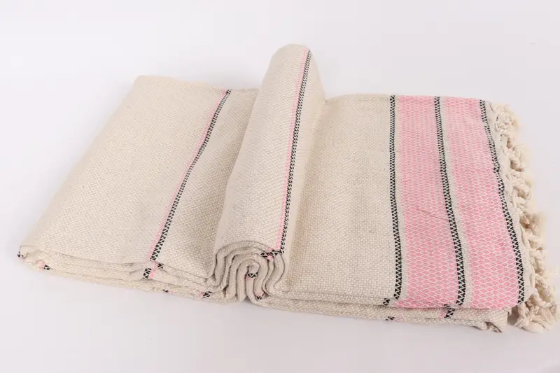 Personalized Gifts, Boho Throw Blankets, Throw Blanket Couch, Aesthetic Blanket, 104x96 Cotton Striped Towel, Wedding Gift For Bride - 6