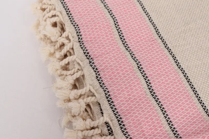 Personalized Gifts, Boho Throw Blankets, Throw Blanket Couch, Aesthetic Blanket, 104x96 Cotton Striped Towel, Wedding Gift For Bride - 7