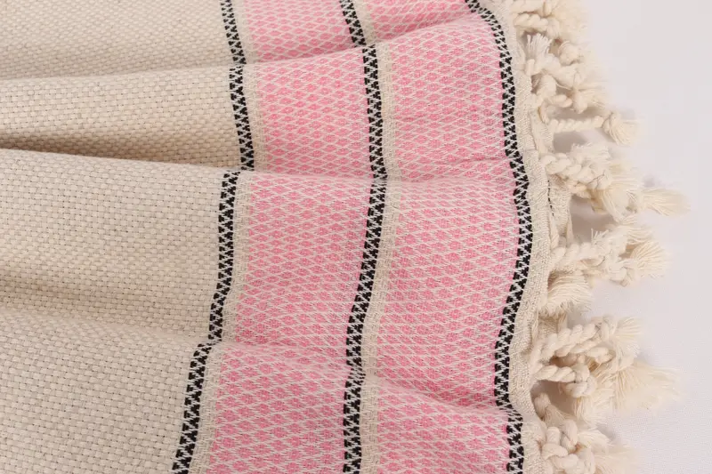 Personalized Gifts, Boho Throw Blankets, Throw Blanket Couch, Aesthetic Blanket, 104x96 Cotton Striped Towel, Wedding Gift For Bride - 8
