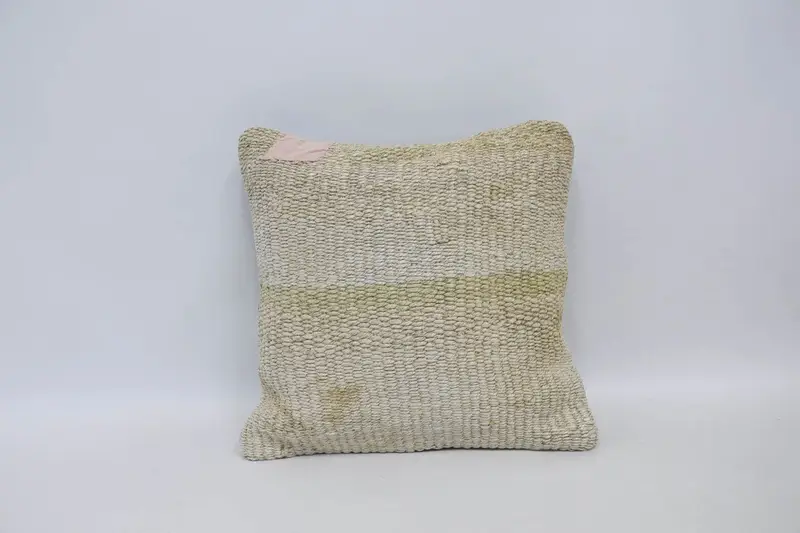 Cojín de lana Saloon, funda de cojín de regalo color crema 40x40 cm - 1