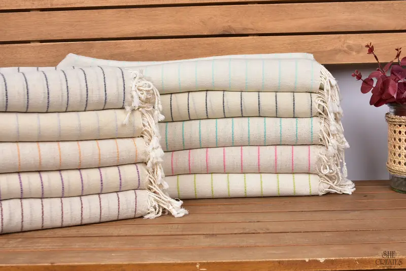 Wedding Gifts Towel, Turkish bath towel, 70x38 Cotton Striped Towel, Mexico Bachelorette Party Gifts, Gift Towel, Lightweight Turkish towel - 1