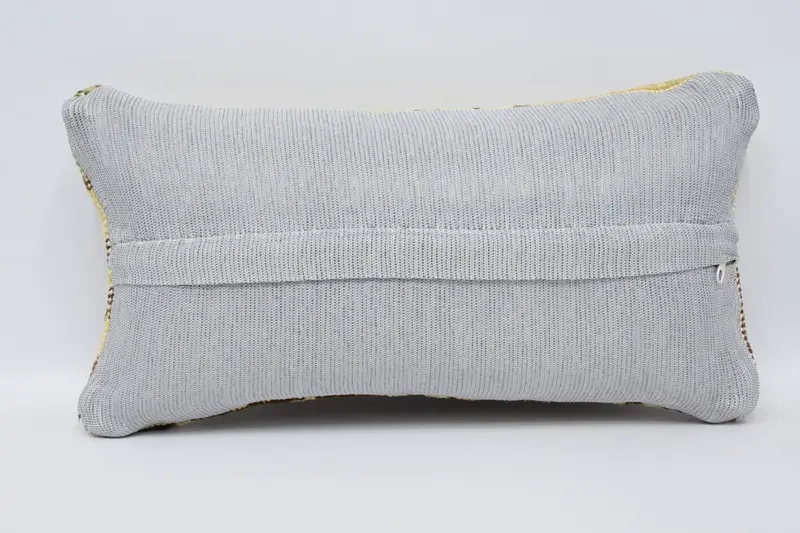 Kilim Pillow Cover, Cushion Cover, Vintage Kilim Throw Pillow, 8x16 Beige Pillow Sham, Neutral Cushion, Throw Kilim Pillow - 6