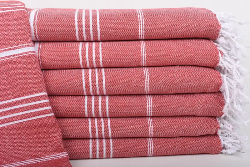 Turkish Blanket Queen, Throw Blanket, Personalize Gift, Housewarming Gift, Organic Throw, Bachelorette Party Favors, 88x60 Cotton Striped Towel - 1