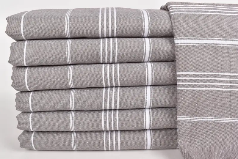 Valentines Day Gift For Him, 88x60 Cotton Striped Towel, Turkish Cotton Throw Blanket, Wedding Favors, Woven Blanket, Decorative Blanket - 3