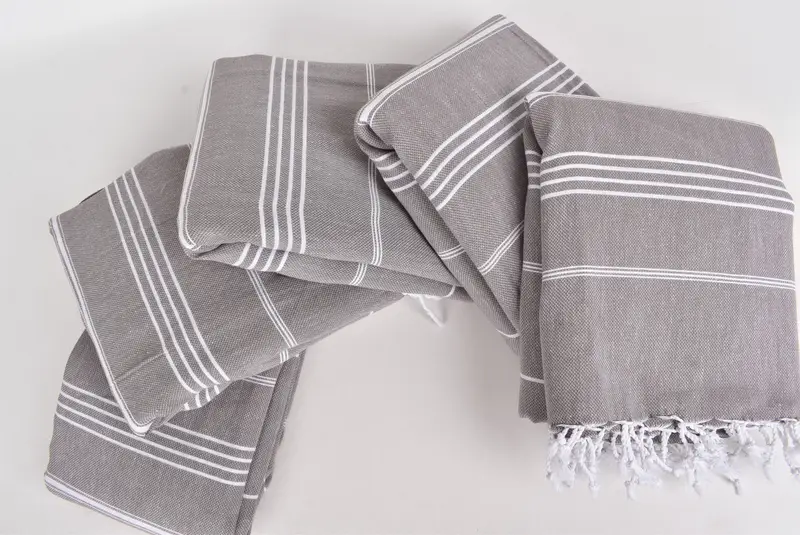 Valentines Day Gift For Him, 88x60 Cotton Striped Towel, Turkish Cotton Throw Blanket, Wedding Favors, Woven Blanket, Decorative Blanket - 4