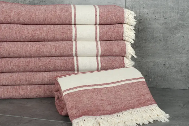 Bridal Shower Gift, Bachelorette Party Favors, 70x60 Cotton Striped Towel, Oversized Beach Towel, Monogram Blanket, Customized Throw Blankets - 2