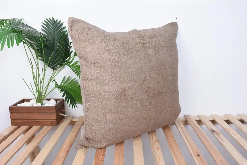 Cushion Cover, Vintage Kilim Throw Pillow, Kilim Pillow Cover, 28x28 Brown Pillow Cover, One Of A Kind Cushion Cover, Handmade Kilim Cushion - 4